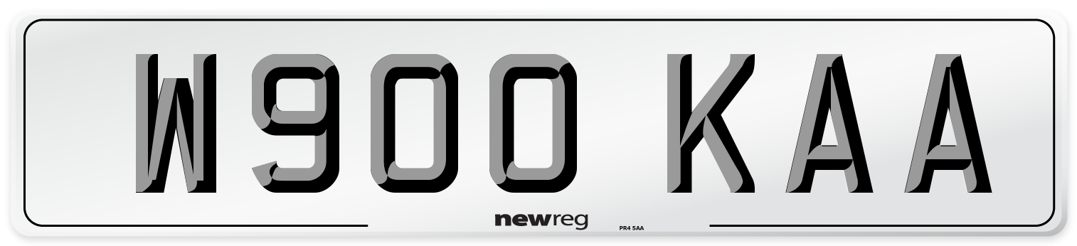W900 KAA Number Plate from New Reg